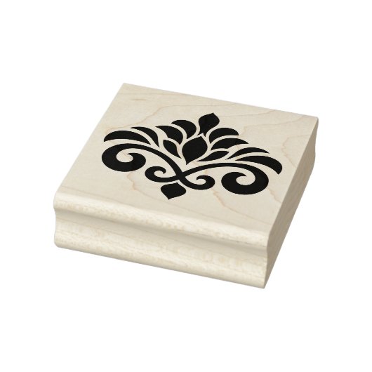 Maak Je Eigen Sierlijke Fleur Embleem Logo Rubberstempel (Stempel)