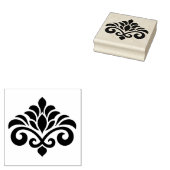 Maak Je Eigen Sierlijke Fleur Embleem Logo Rubberstempel (Gestempeld)