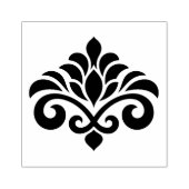 Maak Je Eigen Sierlijke Fleur Embleem Logo Rubberstempel (Afrduk)
