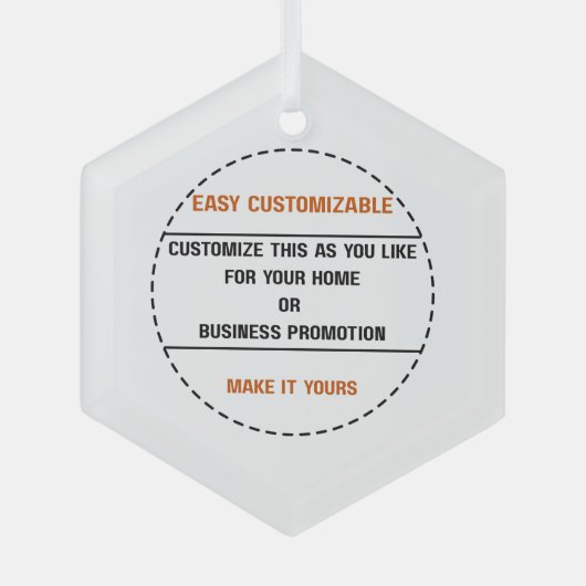 Maak Je Eigen Simpele Merkpromotie Glas Ornament (Voorkant)