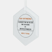 Maak Je Eigen Simpele Merkpromotie Glas Ornament (Voorkant links)