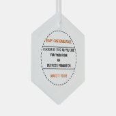 Maak Je Eigen Simpele Merkpromotie Glas Ornament (Voorkant Rechts)