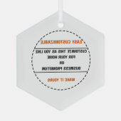 Maak Je Eigen Simpele Merkpromotie Glas Ornament (Achterkant)