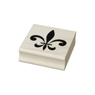 Maak Je Eigen Slanke Gebogen Fleur De Lis Rubberstempel