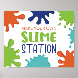 Maak je eigen slijm bord voor slijm verjaardag poster