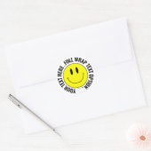 Maak je eigen smilie ronde Sticker, full text wrap Sticker (Envelop)