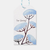 Maak je eigen sneeuwmannen-engelscene met trompetg cadeaulabel (Achterkant)