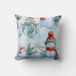 Maak Je Eigen Sneeuwmannen Veld Kussen