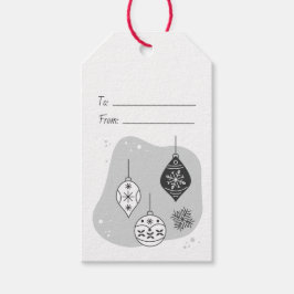 Maak je eigen sneeuwvlokken & kerstballen Kerstmis Cadeaulabel