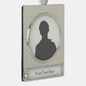 Gepersonaliseerde Banner Ornament - Verzilverd (Rechts)