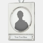 Gepersonaliseerde Banner Ornament - Verzilverd (Links)