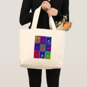 Maak Je Eigen Speciale Kerstman HoHoHo Pop Art Grote Tote Bag (Voorkant (product))
