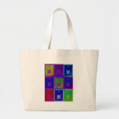 Maak Je Eigen Speciale Kerstman HoHoHo Pop Art Grote Tote Bag (Voorkant)