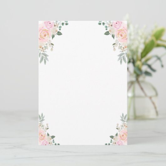 Maak je eigen spel Champagne Bloem Feestje Kaart (Staand voorkant)