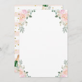 Maak je eigen spel Champagne Bloem Feestje Kaart (Voorkant / Achterkant)