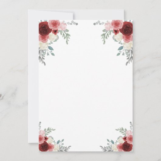 Maak je eigen spel Champagne Bloemenfeestje Kaart (Voorkant)