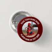 Maak Je Eigen Sportteamfoto Ronde Button 3,2 Cm (Voorkant /achterkant)