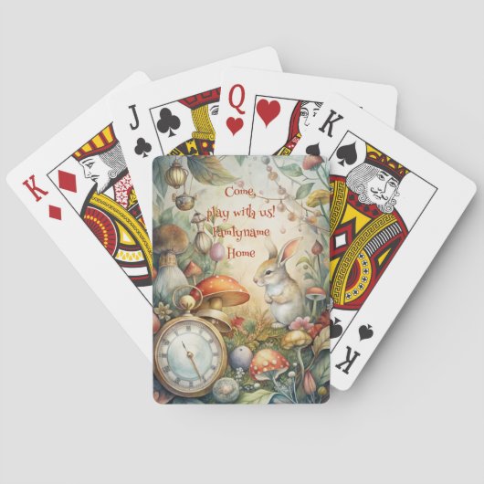 Maak Je Eigen Sprotse Konijnenhut Pokerkaarten (Achterkant)