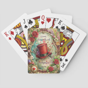 Maak Je Eigen Sprotse Rode Hoed met een Punt Pokerkaarten