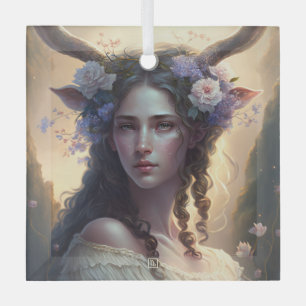 Maak Je Eigen Steenbok Zon teken Zodiak Godin Glas Ornament