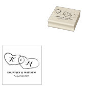 Maak Je Eigen Stel Hartjes Bruiloft Rubberstempel (Gestempeld)