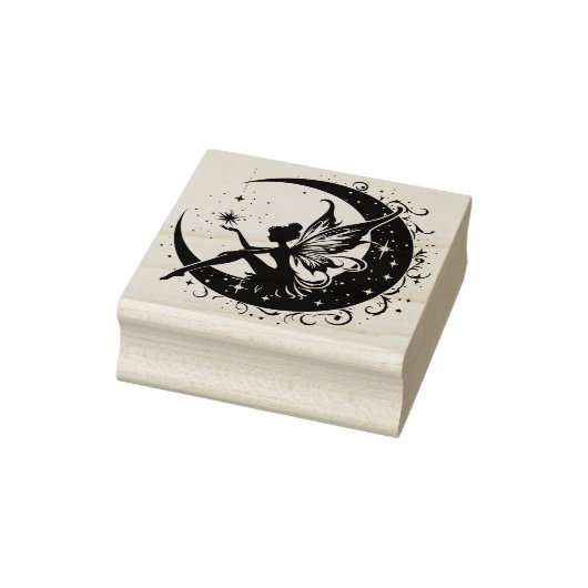 Maak je eigen ster Speel Halvemaanfee Rubberstempel (Stempel)
