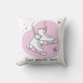 Maak Je Eigen Sterren Schaatsen Roze Kerstmis Kussen