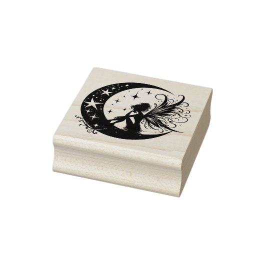 Maak je eigen sterrenhemel halve maan fee rubberstempel (Stempel)