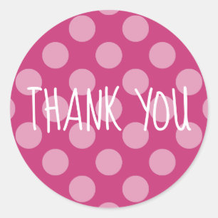 Maak Je Eigen Stippen Thank You Ronde Sticker