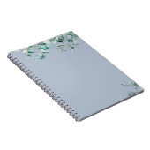 Maak Je Eigen Stof met Blauwe Eucalyptusbladeren Notitieboek (Rechterzijde)