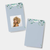 Maak je eigen stoffig blauwe eucalyptusbladeren badge (Voor- en achterkant)