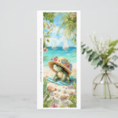 Maak Je Eigen Stranddag Turtle Bookmark Kaart (Staand voorkant)