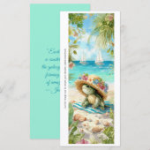 Maak Je Eigen Stranddag Turtle Bookmark Kaart (Voorkant / Achterkant)