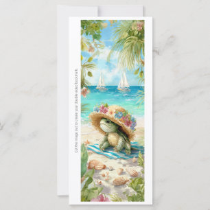 Maak Je Eigen Stranddag Turtle Bookmark Kaart