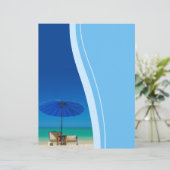 Maak je eigen strandthema blauw (Staand voorkant)