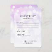 Maak je eigen subtiele Bokeh-achtergrond RSVP Kaartje (Voorkant / Achterkant)