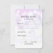 Maak je eigen subtiele Bokeh-achtergrond RSVP Kaartje (Voorkant)