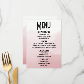 Maak Je Eigen Subtiele Rode Ombre Watercolor Menu