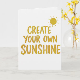 Maak je eigen sunshine citaat op kaart