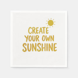 Maak je eigen sunshine citaat op servet