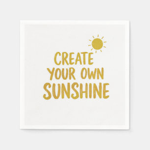 Maak je eigen sunshine citaat op servet