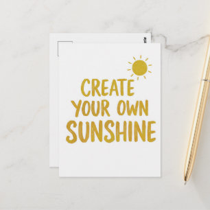 Maak je eigen sunshine quote op briefkaart
