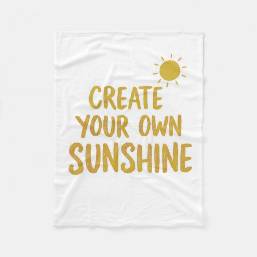 Maak je eigen sunshine quote op fleece deken (Voorkant)