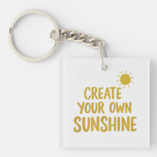 Maak je eigen sunshine quote op sleutelhanger