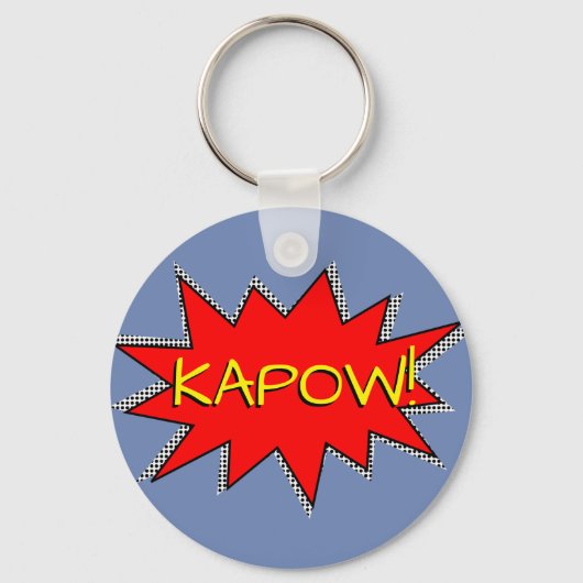 Maak Je Eigen Superhelden Onomatopeeën! KAPOW! Sleutelhanger (Voorkant)