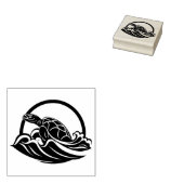 Maak je eigen surfende zeeschildpad rubberstempel (Gestempeld)