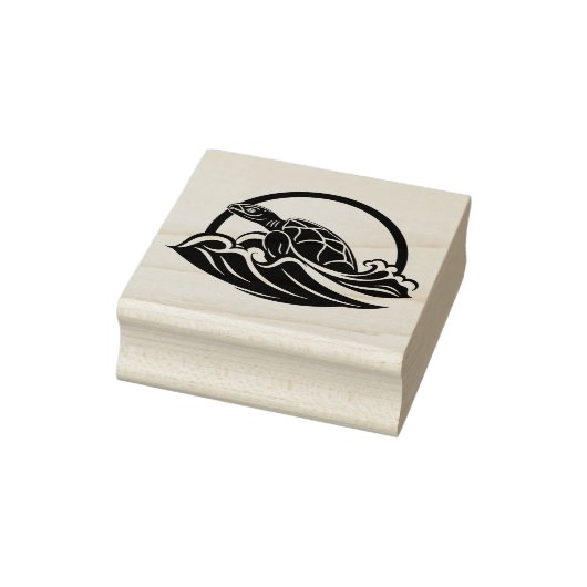 Maak je eigen surfende zeeschildpad rubberstempel (Stempel)