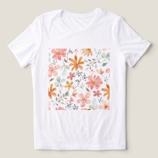 Maak je eigen T-shirt Artsy Flowers Upload afbeeld (Design voorkant)