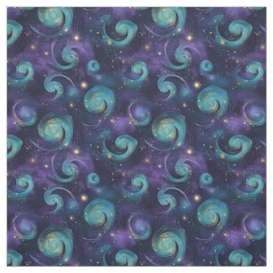 Maak Je Eigen Teal Paars Goud Galaxy Spiraalstelse Stof