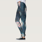 Maak Je Eigen Teal Roze Bubbel Melkweg Leggings (Links)